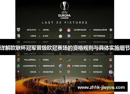 详解欧联杯冠军晋级欧冠赛场的资格规则与具体实施细节 详解欧联杯冠军晋级欧冠赛场的资格规则与具体实施细节