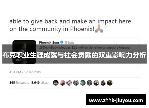 布克职业生涯成就与社会贡献的双重影响力分析 布克职业生涯成就与社会贡献的双重影响力分析